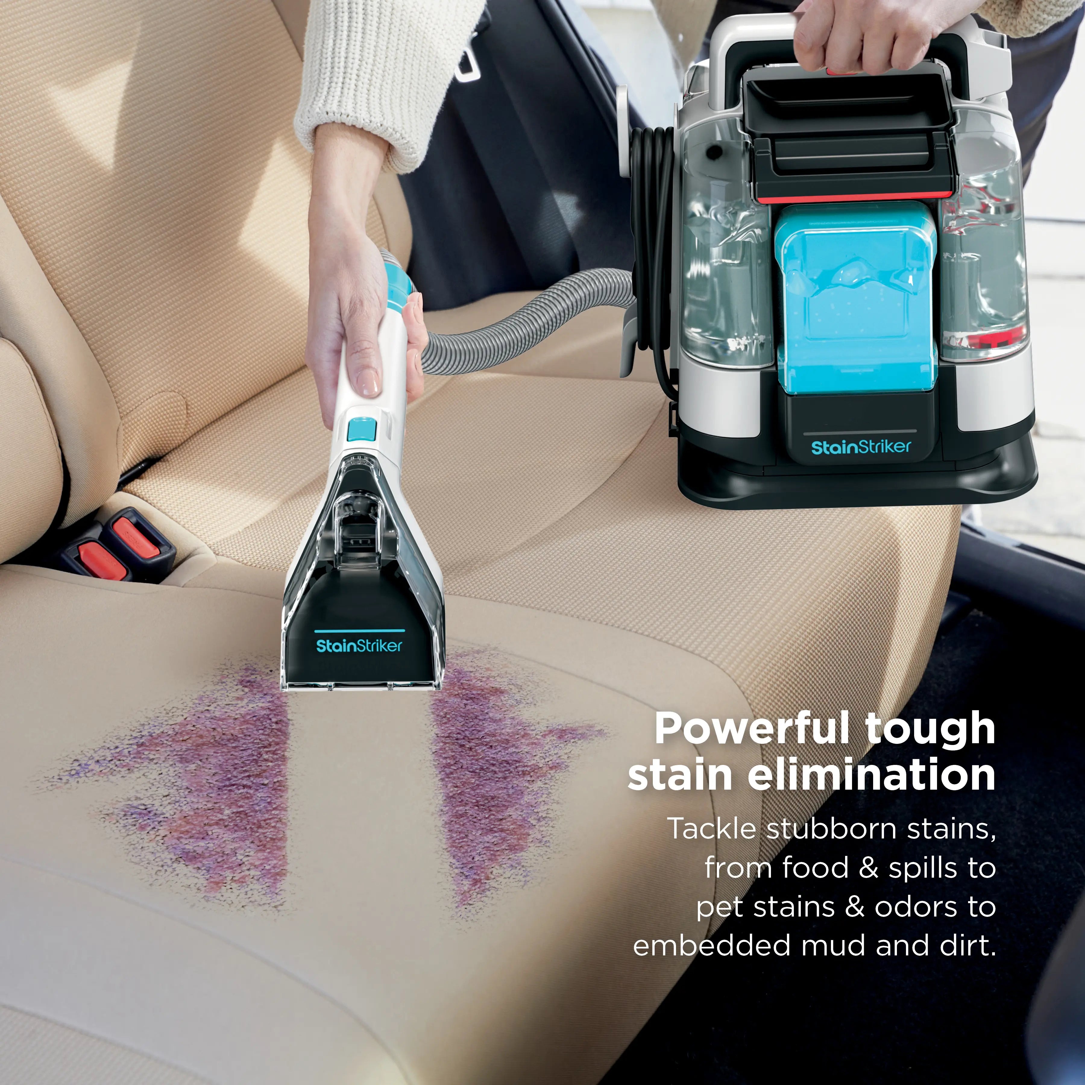 Portable Carpet and Upholstery Cleaner - Spot, Stain, and Odor Eliminator