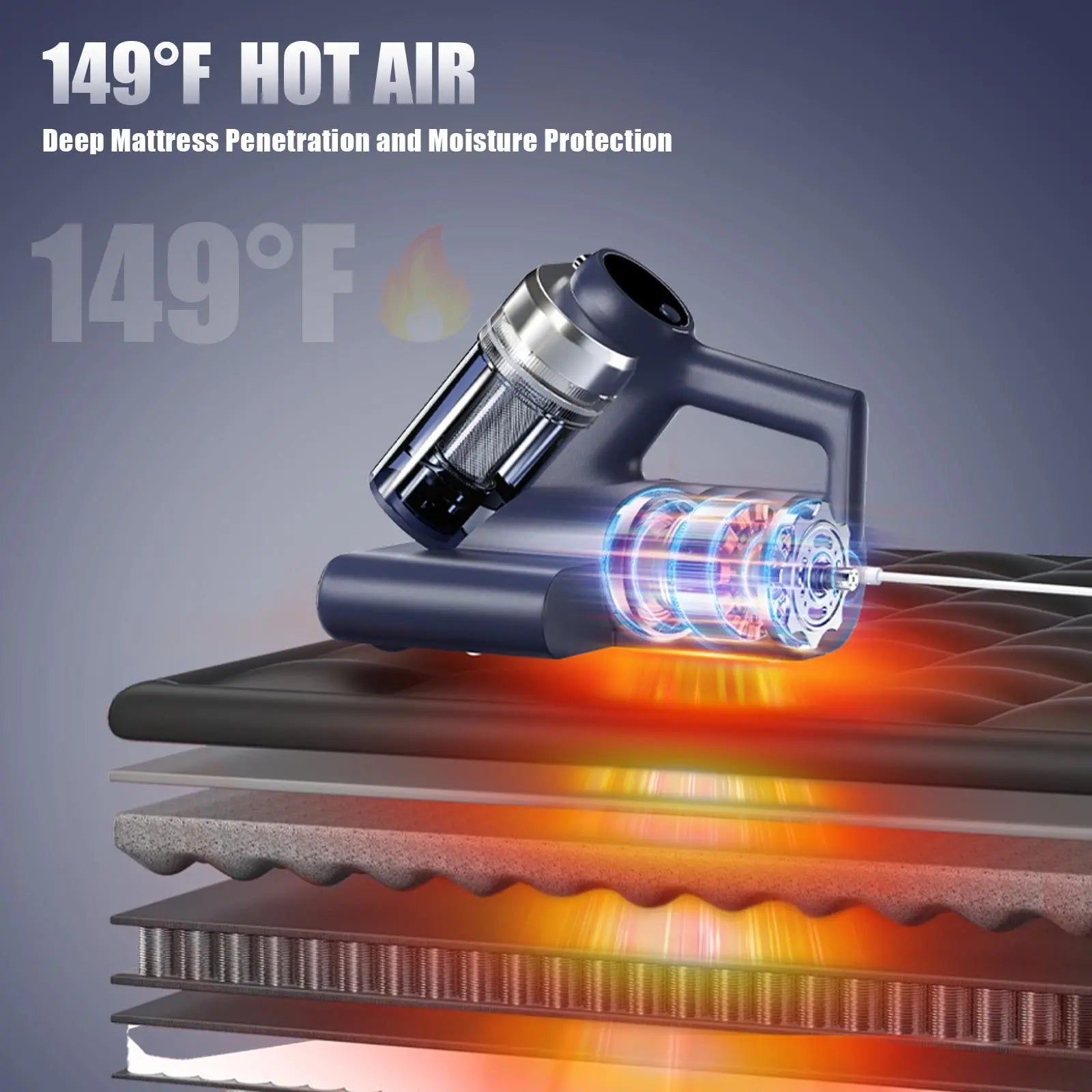 Mattress Vacuum Cleaner for Dust Mites, 16Kpa Powerful Suction